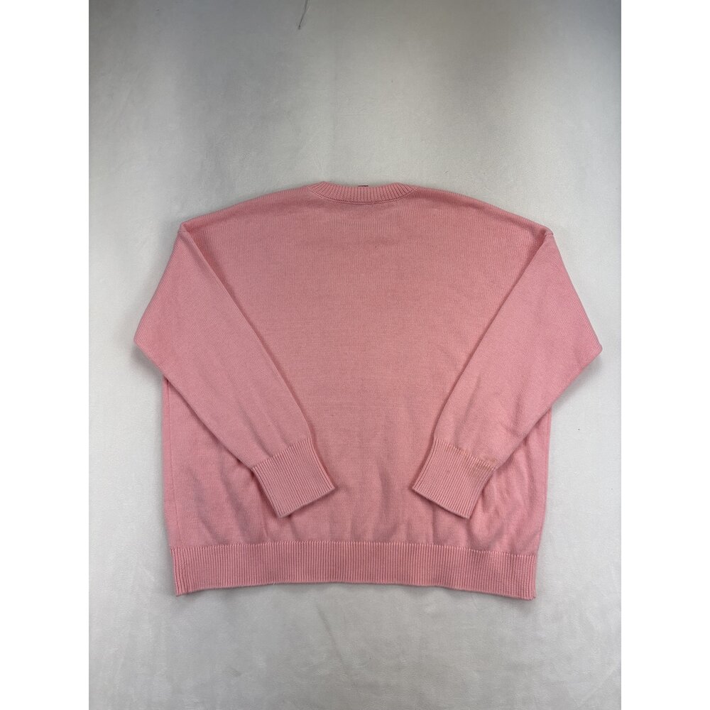 Vince Camuto Pink Bunny Crewneck Sweater Size M - Picture 3 of 11